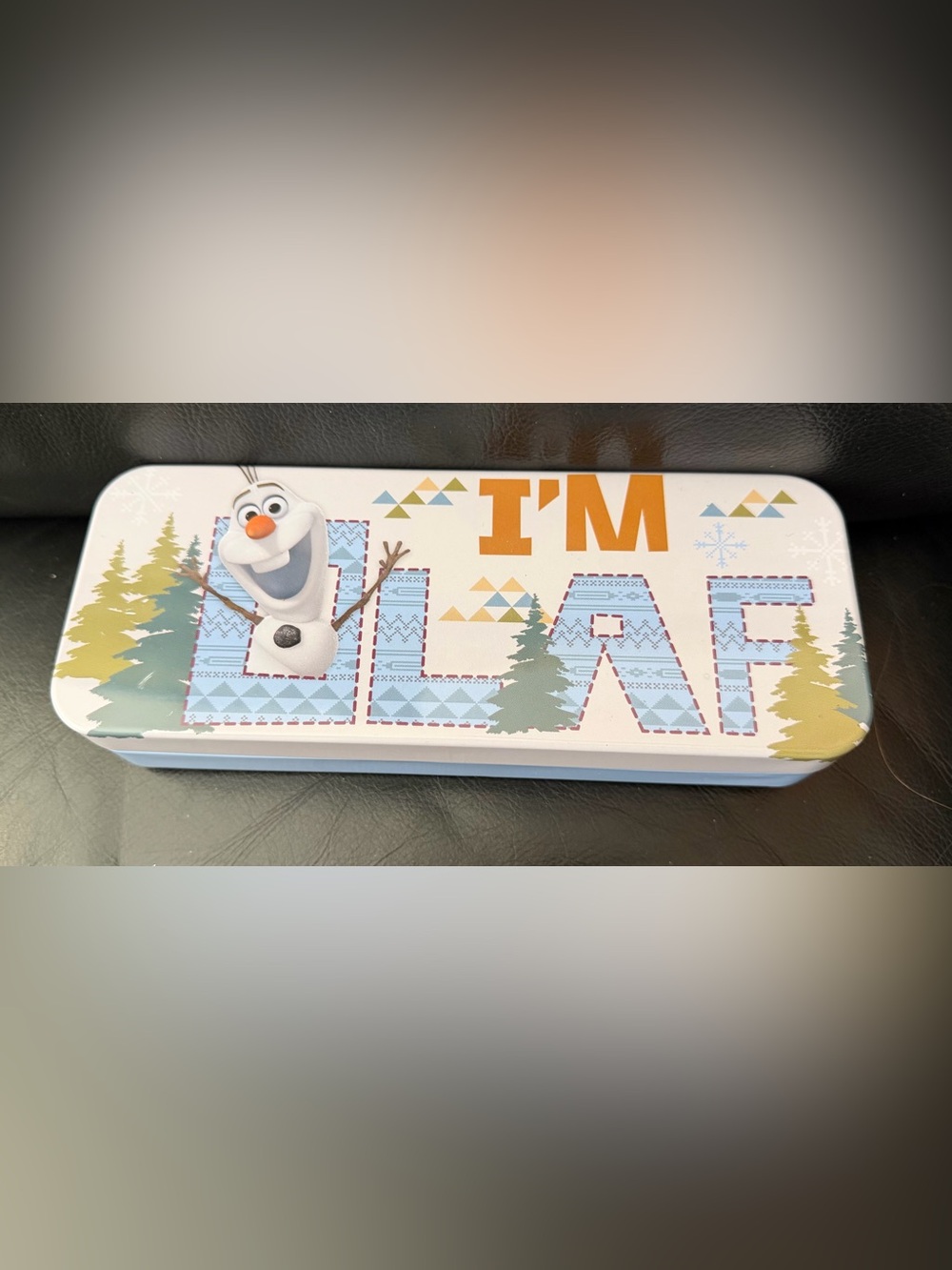 Frozen Olaf "I'm Olaf" Metal Pencil Case - White Blue